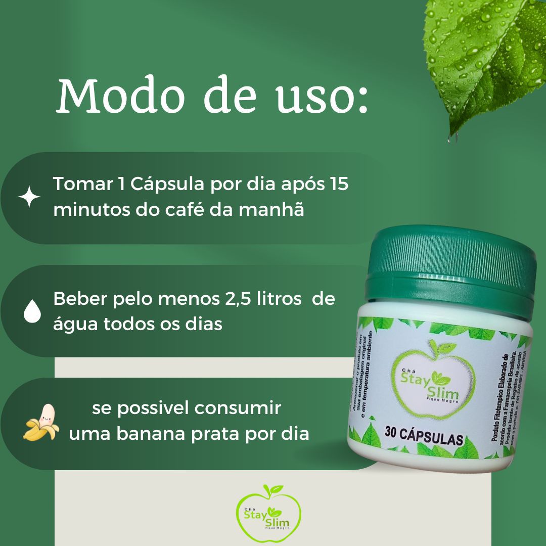 Modo de uso do Stay Slim Premium